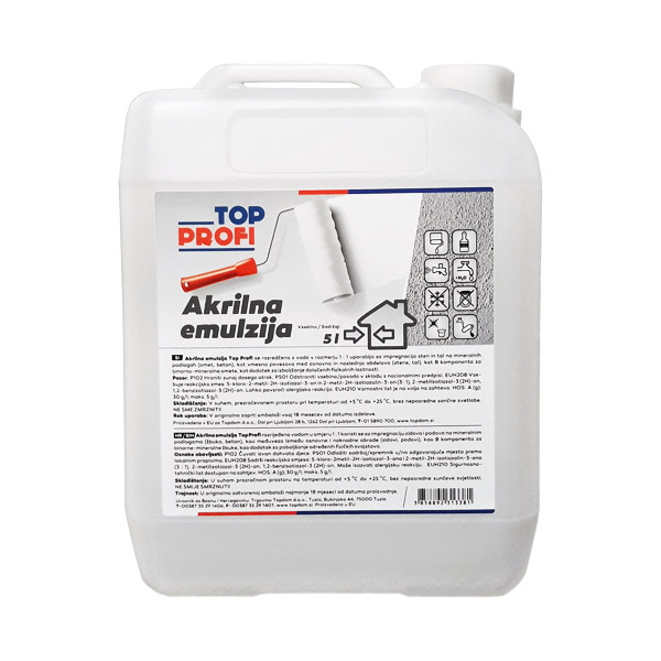 akrilna emulzija 5l top profi topdom