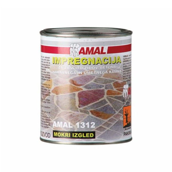 amal 1312 impregnacija za kamen in beton mokri izgled topdom