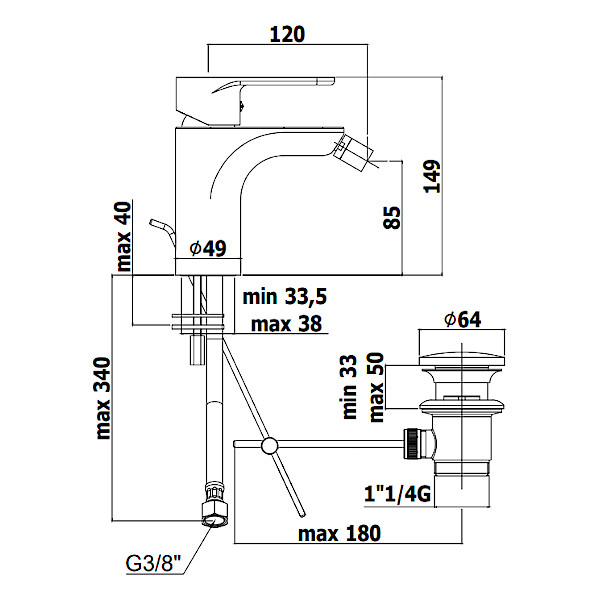 armatura za bide GR135CR topdom 2