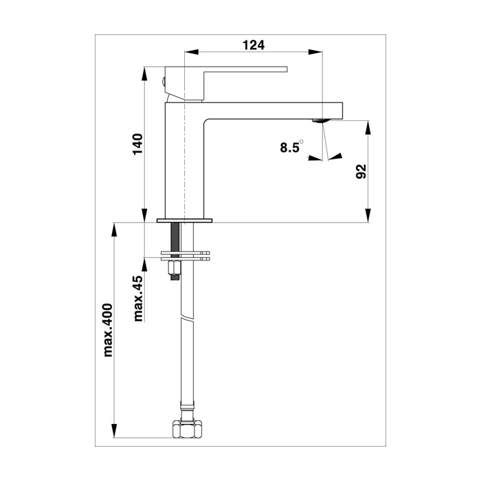 armatura za umivalnik sq crna 00057B unitas topdom 2