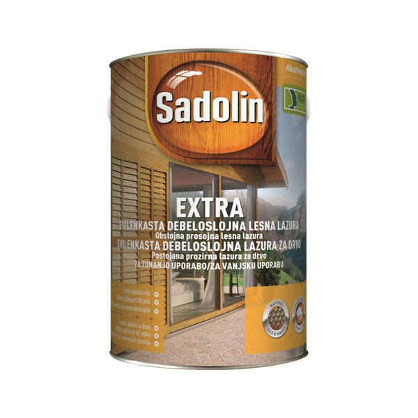 debeloslojna lazura za les sadolin extra 5l topdom