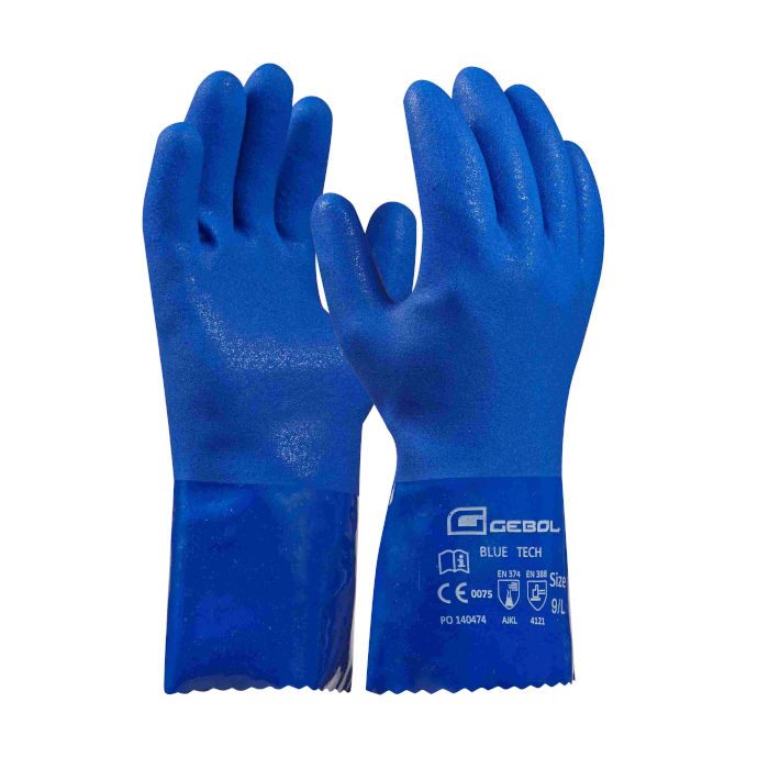 delovne rokavice gebol blue tech kislinsko odporne topdom