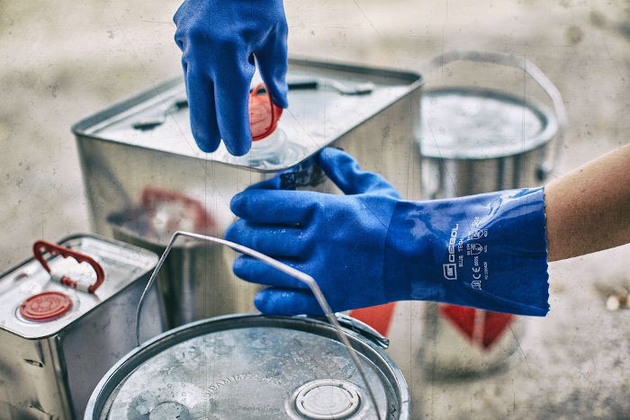 delovne rokavice gebol blue tech kislinsko odporne topdom 4