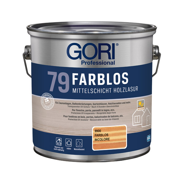 lazura za les GORI 79 farblos mittelschicht holzlasur 2.5l topdom