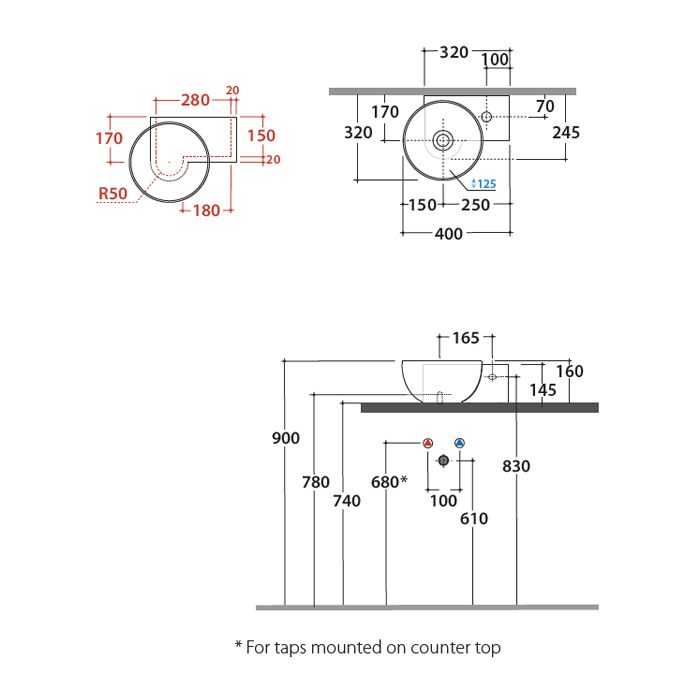 nadpultni umivalnik t edge te040 globo topdom 3