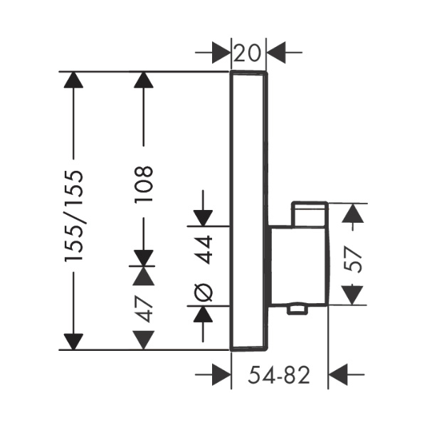 podometna termostatska armatura za tus showerselect 15763000 hansgrohe topdom 4