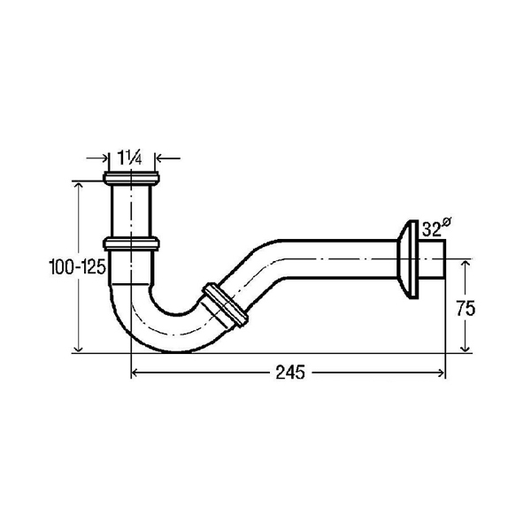 sifon za bide spodnji del viega obnova 2