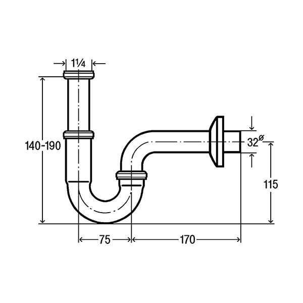 sifon za umivalnik s spodnji del viega topdom 2
