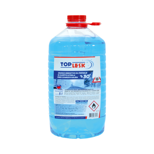 tekocina za vetrobransko steklo top lesk zimski 5l topdom