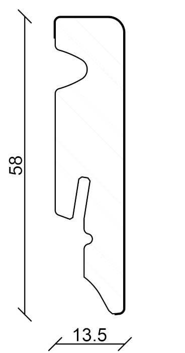 zakljucna letev za vinil profil topdom 1