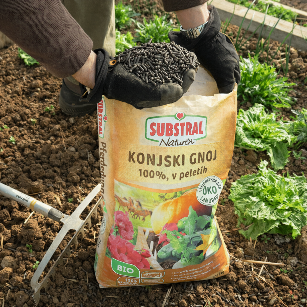 BIO KONJSKI GNOJ SUBSTRAL NATUREN 20kg V PELETIH