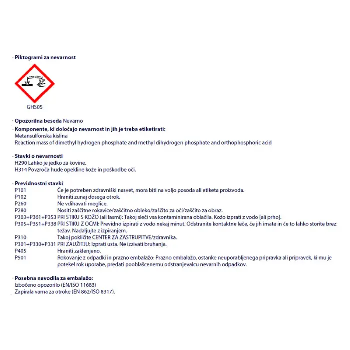 MOCNO CISTILO ZA KOPALNICE IN SANITARIJE 05l MELLERUD topdom obnova
