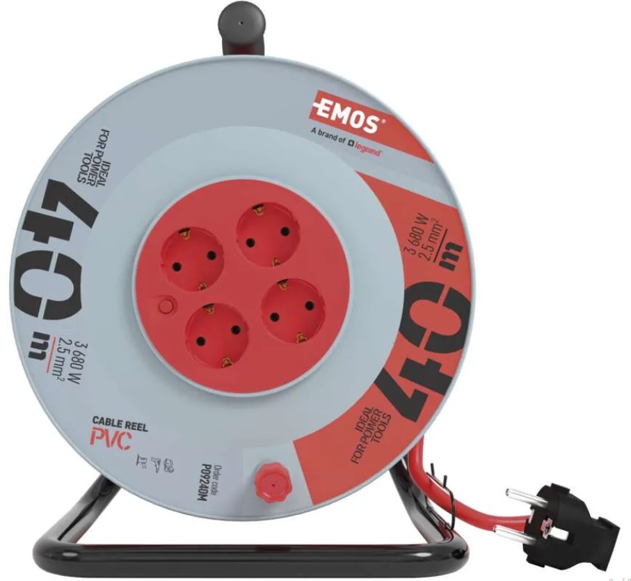 Podaljsek kolutni 40m 4 vtic.3x25 P09240M Emos 2