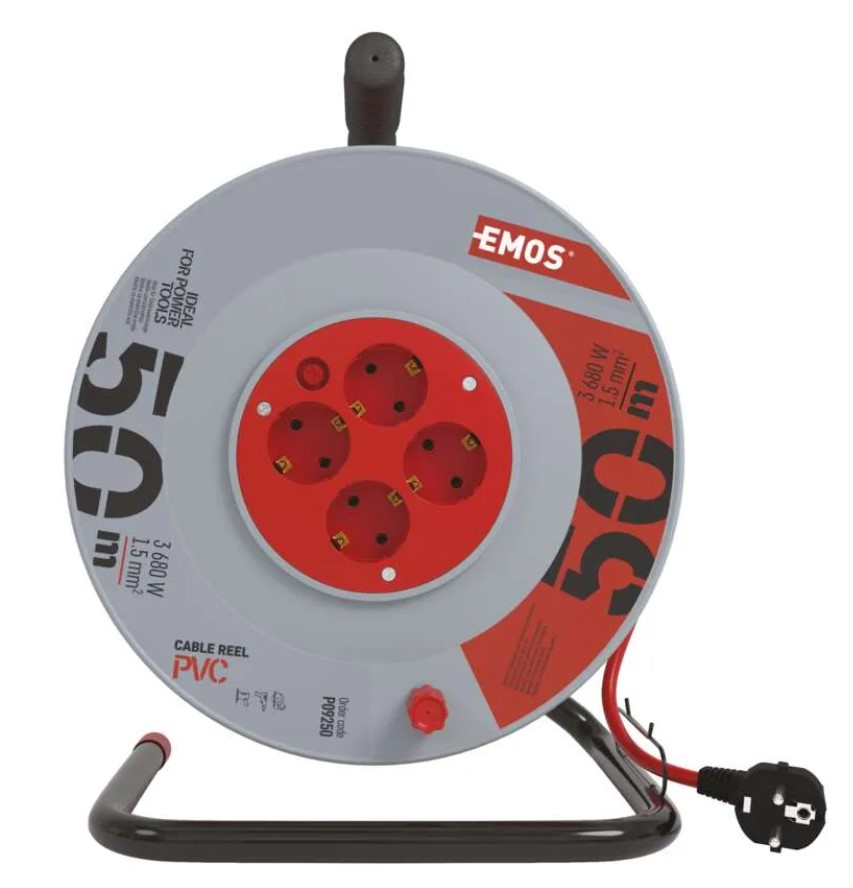 Podaljsek kolutni 50m 4vtic.3x1.5mm P09250 Emos 2