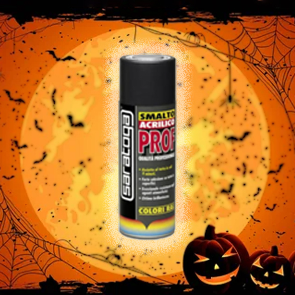 SARATOGA PROF 400ml AKRILNA BARVA V SPREJU RUMENO ORANZNA RAL 1007 eobnova haloween