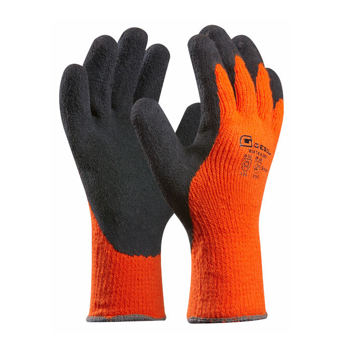 DELOVNE ROKAVICE GEBOL WINTER GRIP ORANZNE