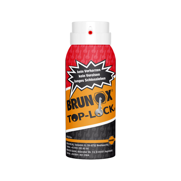 BRUNOX TOP LOCK SPREJ 100ml MAZIVO IN ZASCITA ZA STAVBNO OKOVJE EOBNOVA 1