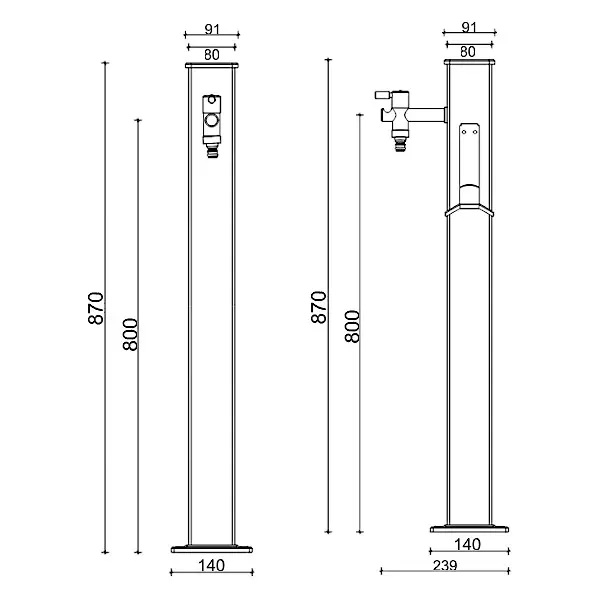 vrtni steber za vodo s pipo remix aluminijast bel topdom obnova 1 eobnova