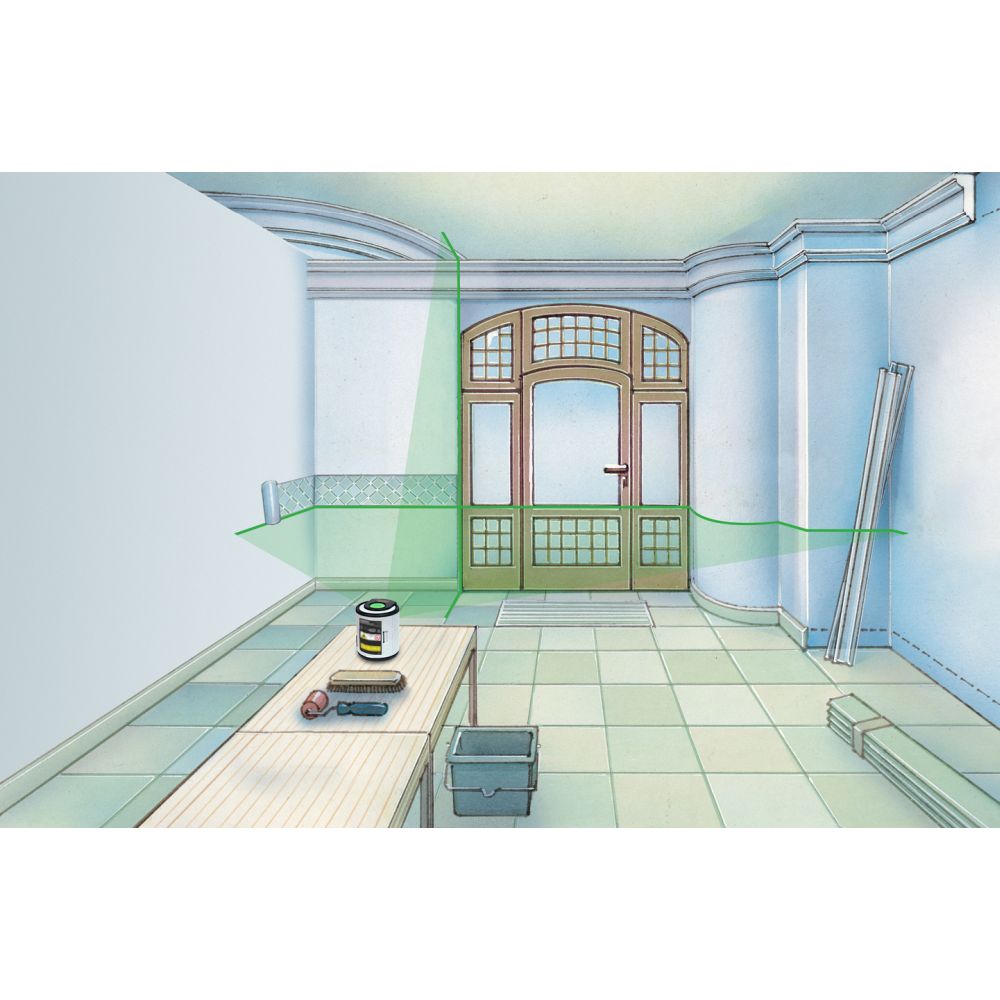 Laser krizni EasyCross zelenzeleni in stojalo 45cm LASERLINER topdom obnova 6 eobnova