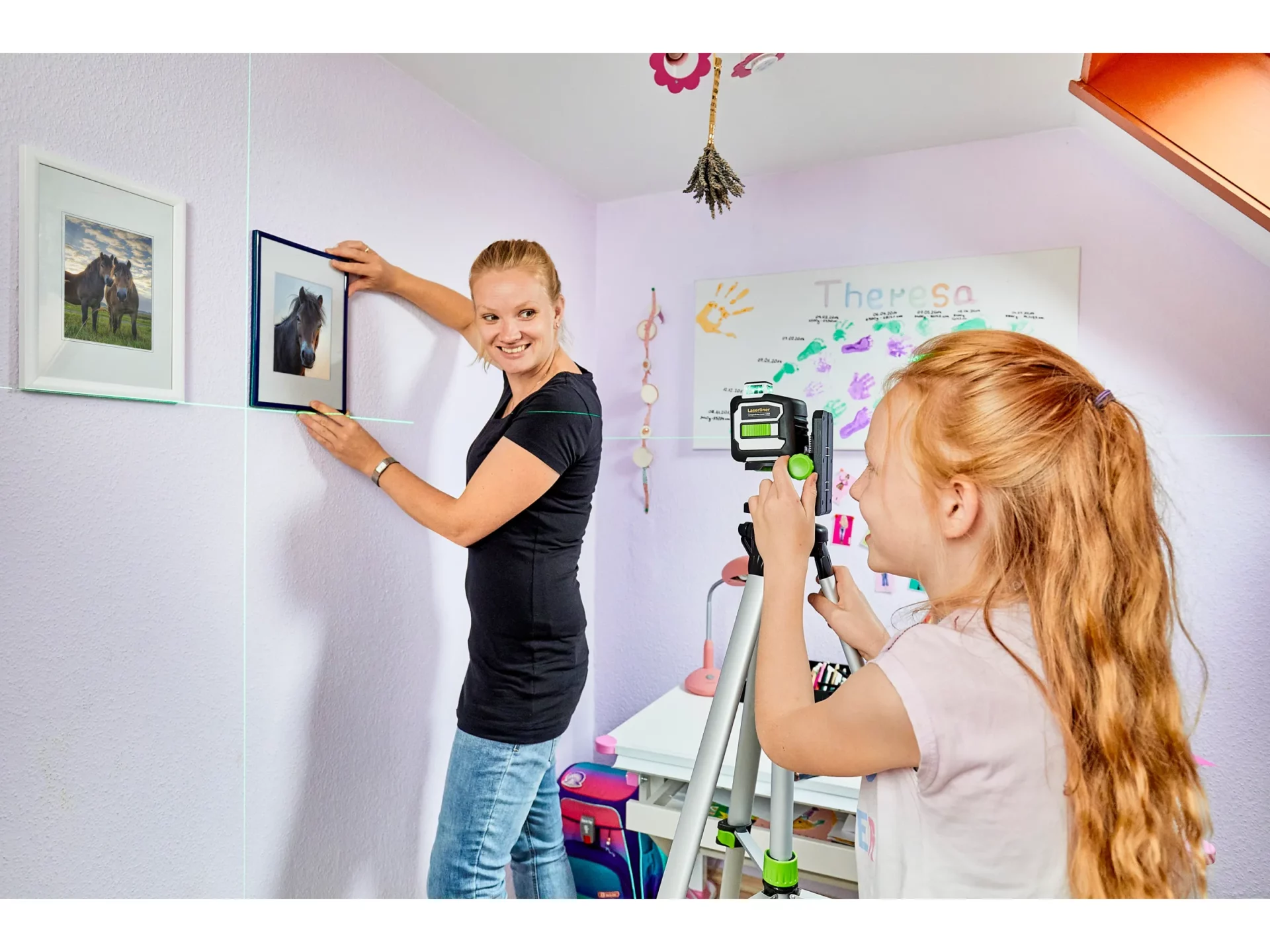 Laser linijski Compact Line zeleni G360 in stojalo LASERLINER 3 topdom obnova eobnova