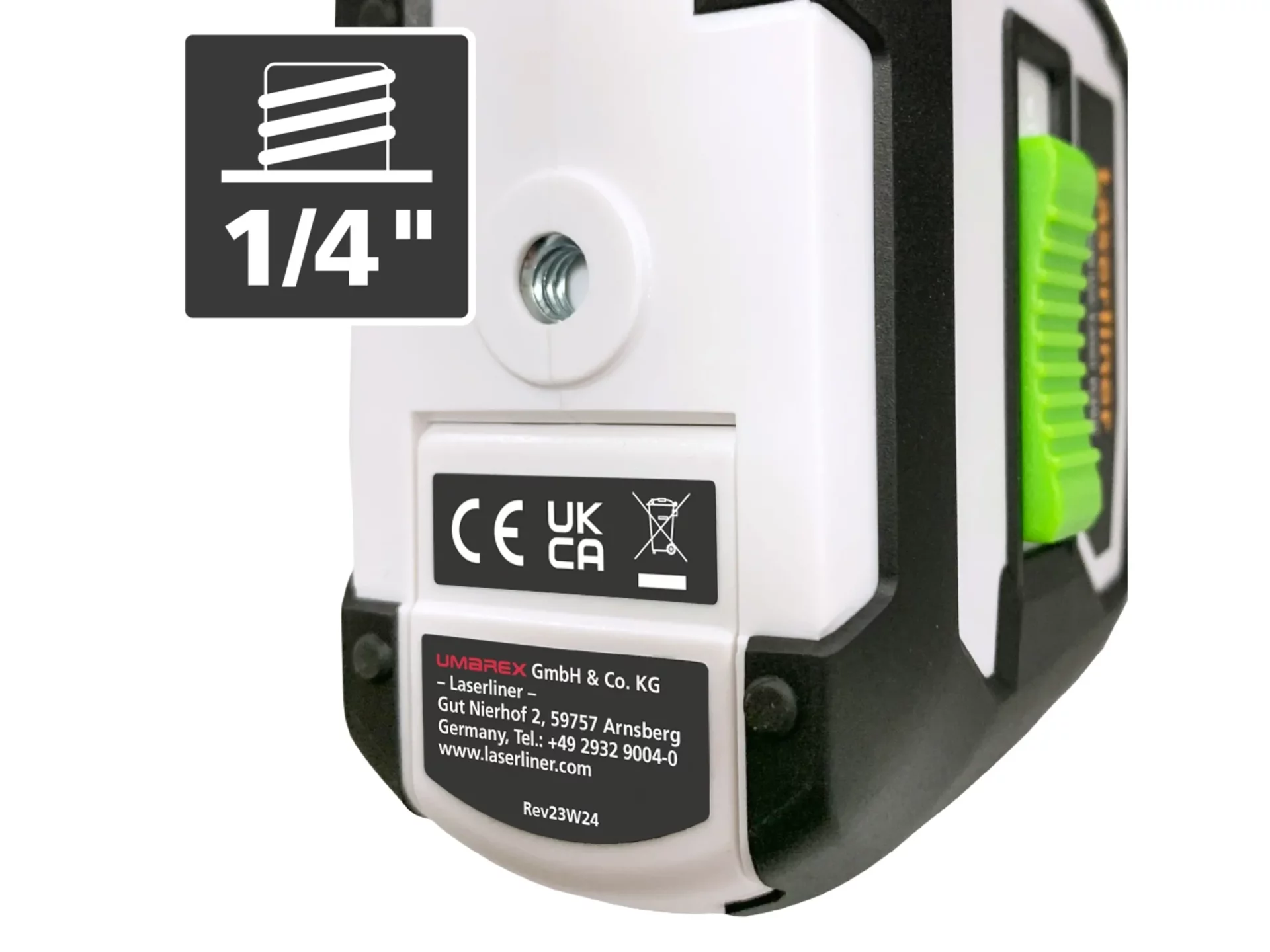 Laser linijski Compact Line zeleni G360 in stojalo LASERLINER 4 topdom obnova eobnova