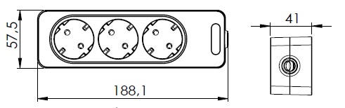 ELEKTRICNI PODALJSEK BEL Z 3 VTICNICAMI 3M VID 2 eobnova