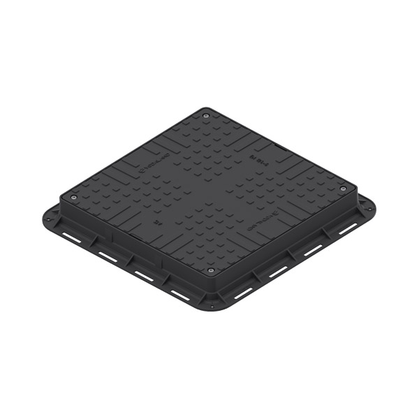 KVADRATEN PP POKROV IN OKVIR A15 Z ZAKLEPOM CRN 550x550mm TOPDOM OBNOVA