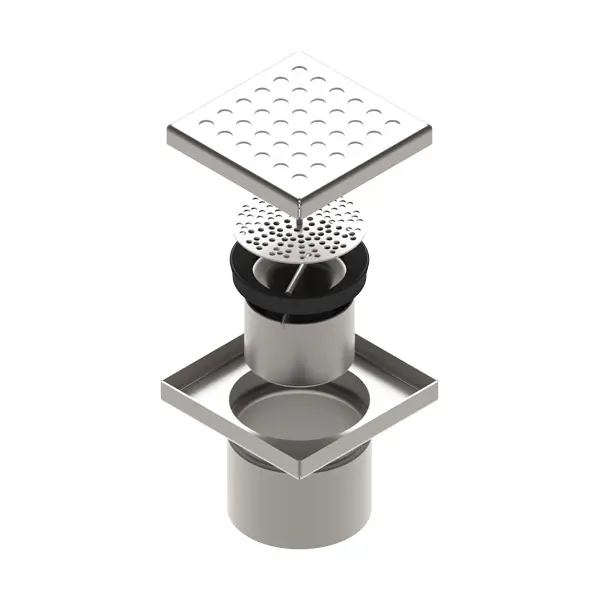 TALNI SIFON INOX Z LUKNJASTIM POKROVOM 15x15cm fi 110mm VERTIKALNI ODTOK TOPDOM OBNOVA1