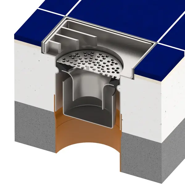 TALNI SIFON INOX Z LUKNJASTIM POKROVOM 15x15cm fi 110mm VERTIKALNI ODTOK TOPDOM OBNOVA2