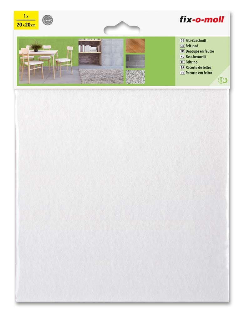 PODLOZKE FILC 20X20 BELA 1KOS 3566333 FIX O MOLL