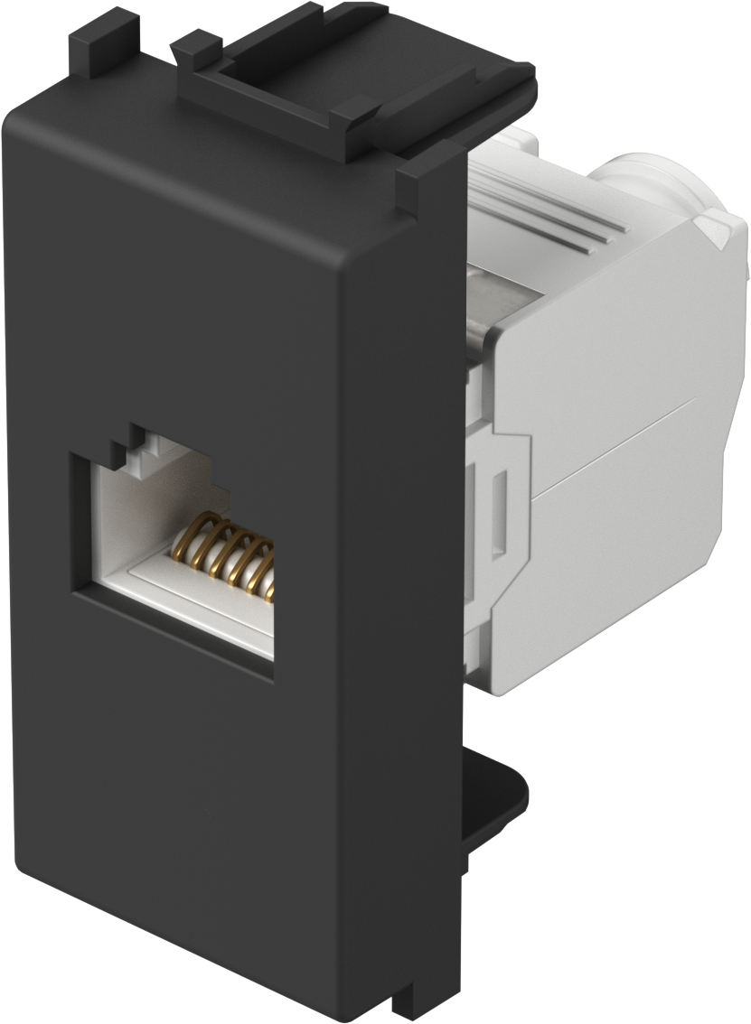6002655 TEM modul vticnica CAT6a KS RJ45 1M KM32SB B CRNA