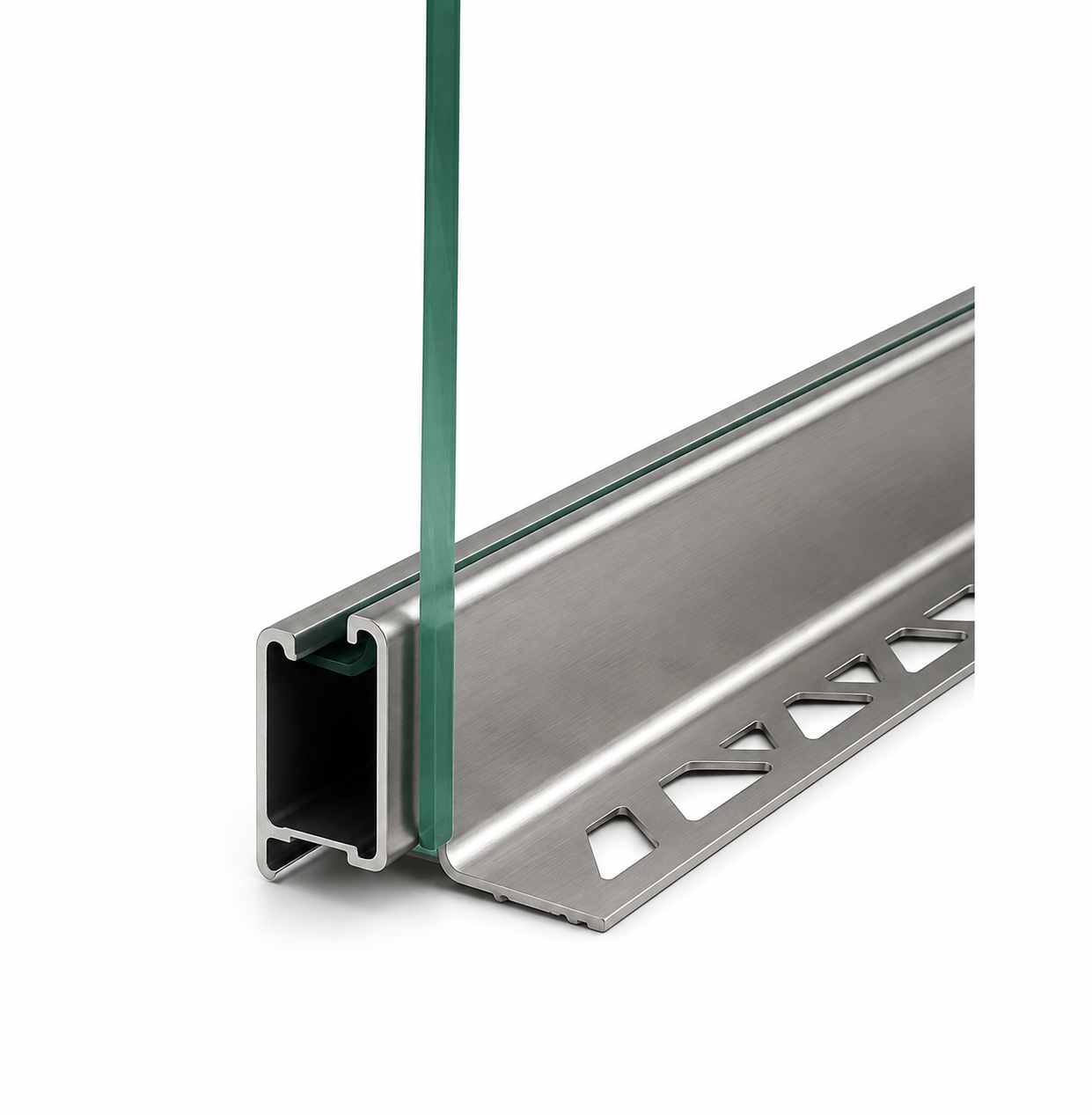 PROFIL INOX UTOR ZA STEKLO GPS1 DX 19 31525 148 cm