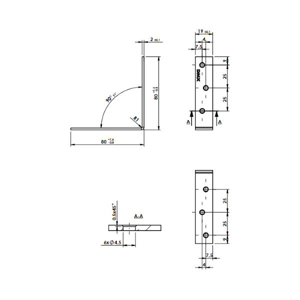 kotnik zn kw 80 80x80x19x2 0 mm domax eobnova 2