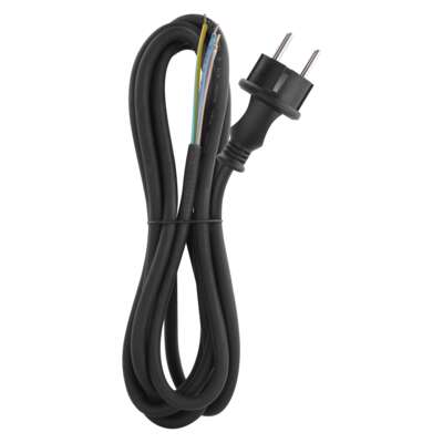 kabel prikljucni 3x1 5mm 3m s03230 gumi crni eobnova