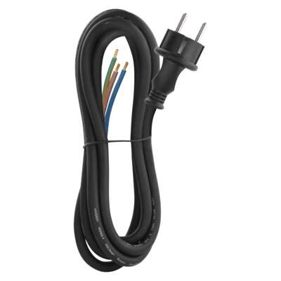 kabel prikljucni 3x2 5mm 3m s03430 gumi crni eobnova