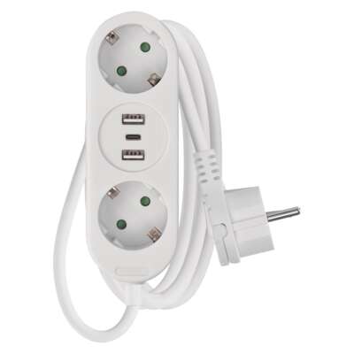 podaljsek elektro 1 5m 2vtic 2xusb a usb c p0221u emos eobnova