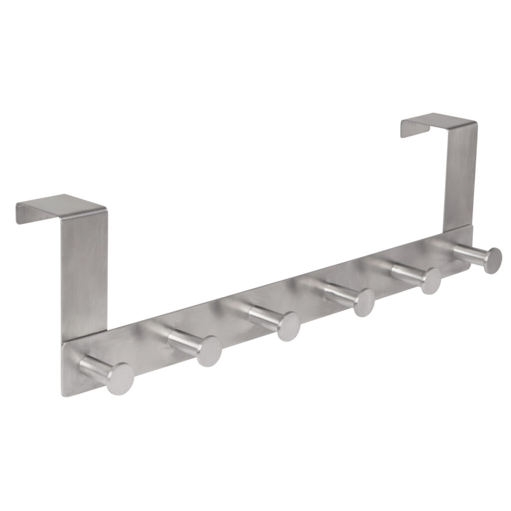 OBESALO ZA VRATA IZ NERJAVECEGA JEKLA 6 KLJUK 390 × 105 × 60 mm eobnova